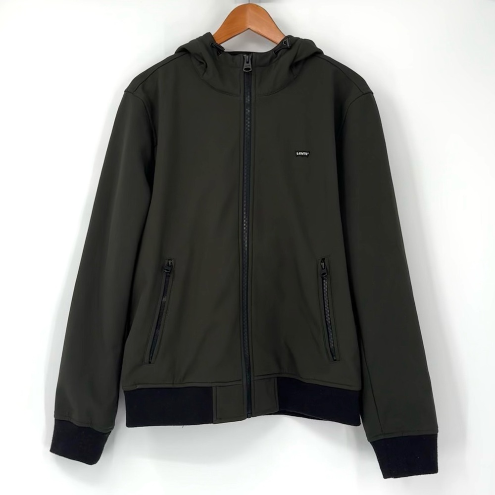 LEVIS Hooded Softshell Full Zip Bomber Jacket - Picture 5 of 15